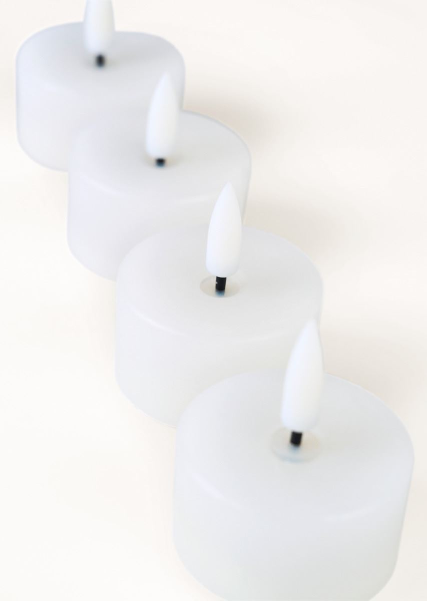 Led-värmeljus vit - 4