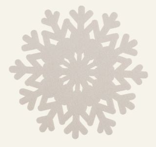 Snowflake bordstablett vit