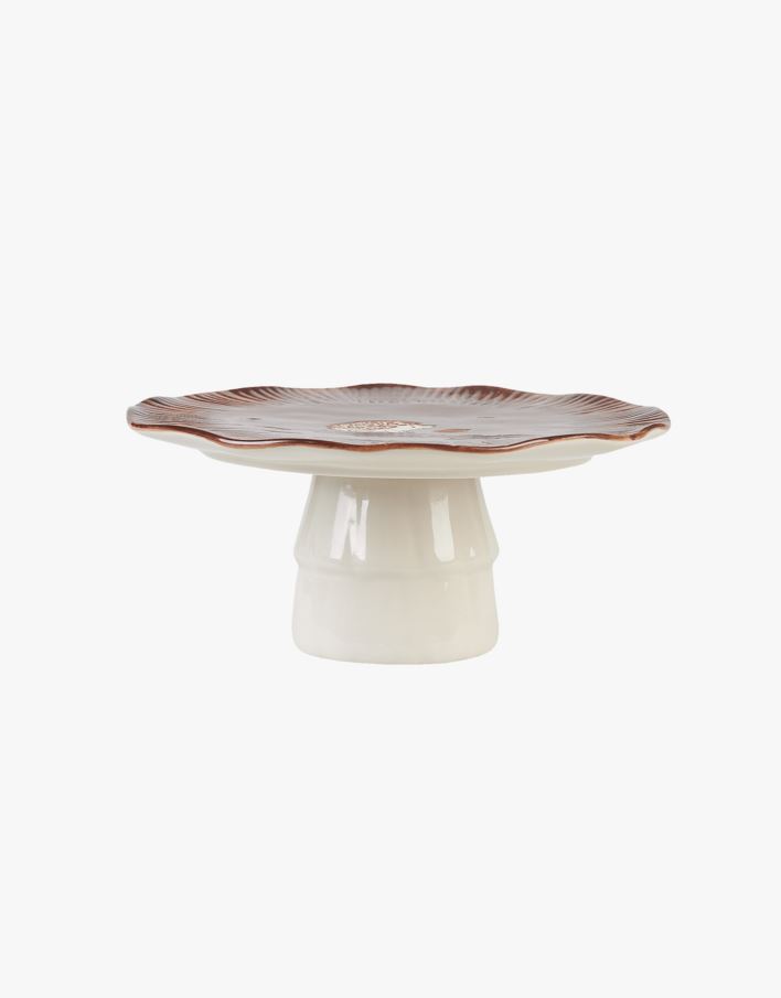 Tårtfat brun - ø 19,5 h 8,5cm brun - 1