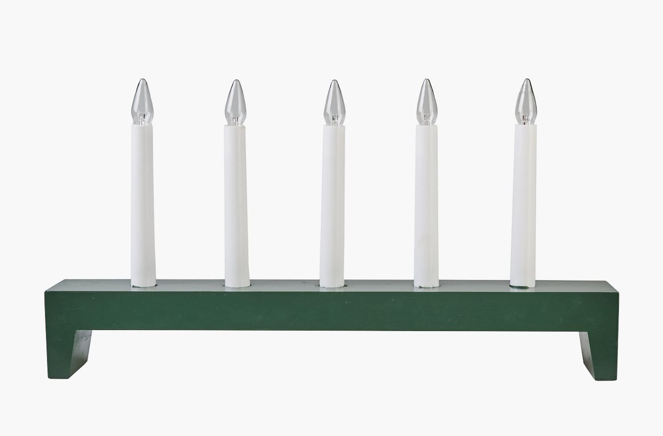 Adventsljusstake mörkgrön - 45x6x23,5 cm mörkgrön - 1