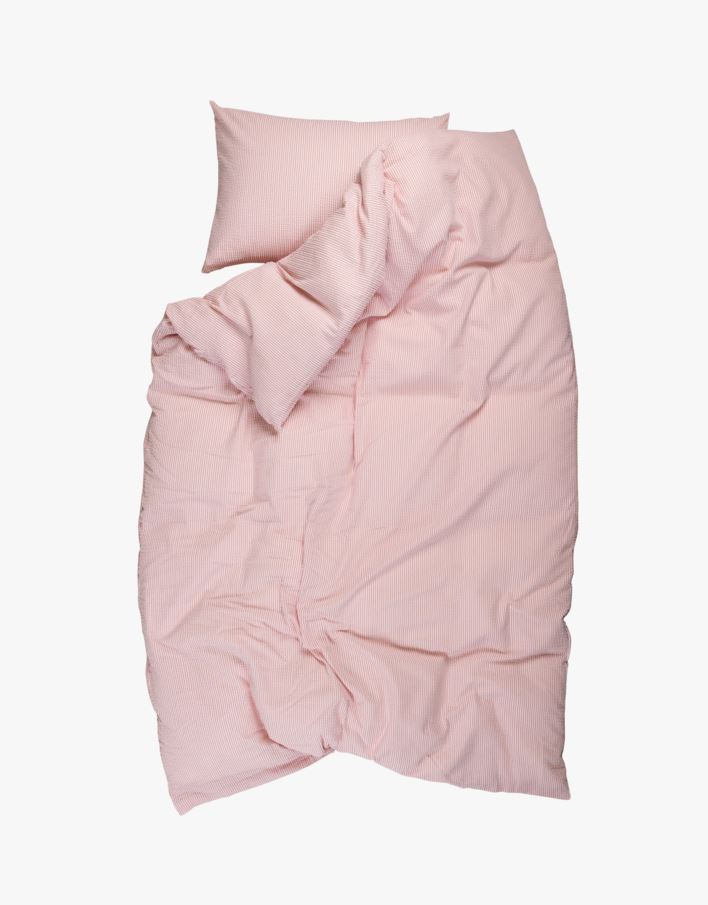 Påslakanset i bäckebölja rosa - 150x210 cm rosa - 1