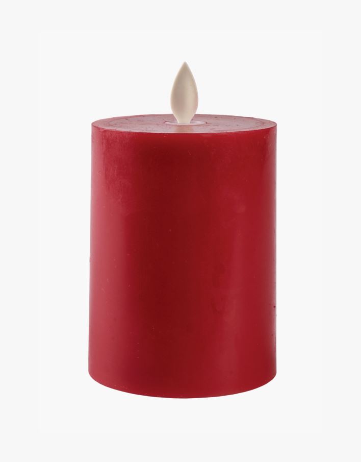 Led-blockljus mörkröd - 7,5x7,5x10 cm mörkröd - 1