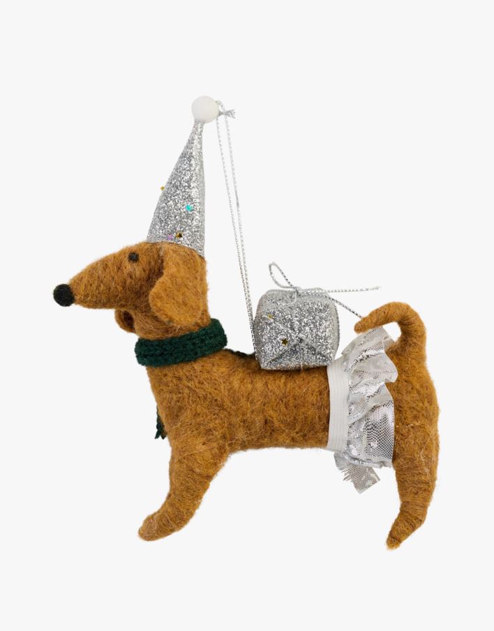 Julgransdekoration silver - 3,5x13,5x14 cm silver - 1