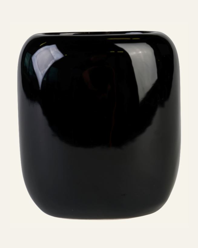 Tandborstmugg svart - 8,4x6x9,4 cm svart - 1