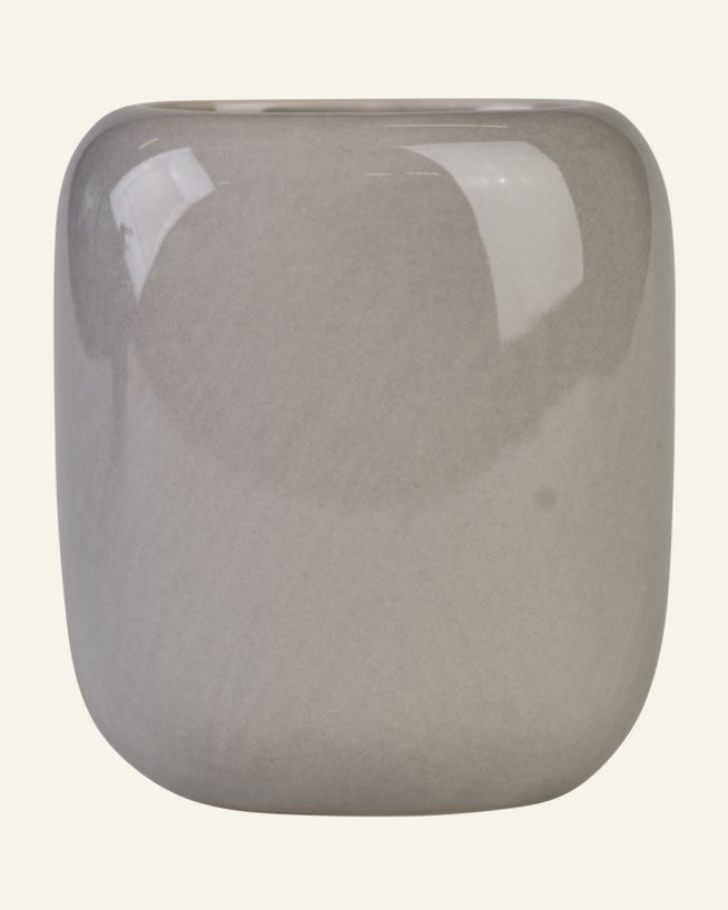 Tandborstmugg grå - 8,4x6x9,4 cm grå - 1