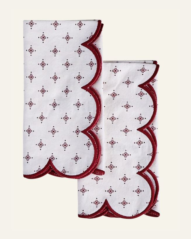 2-pack tygservetter röd - 45x45 cm röd - 1