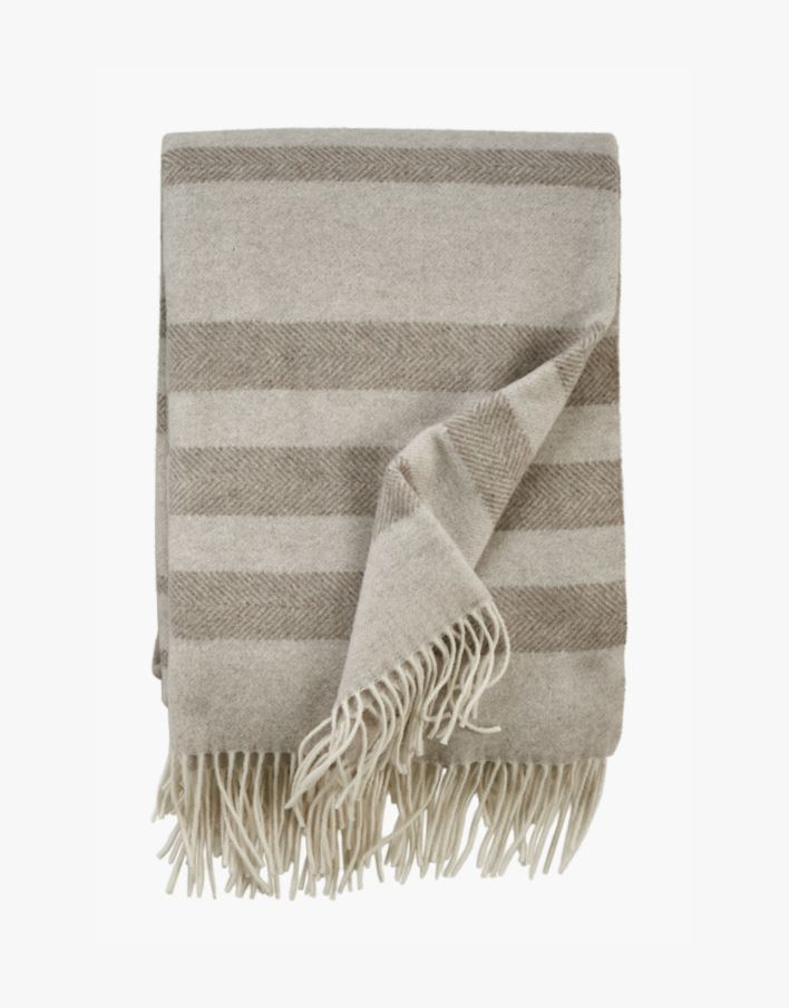 Ullpläd beige - 130x170 cm beige - 1