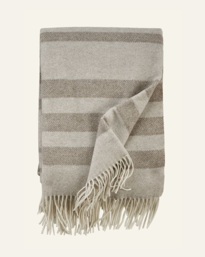 Ullpläd beige - 130x170 cm beige - 1