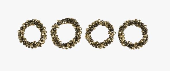 4-pack servettringar guld - 4