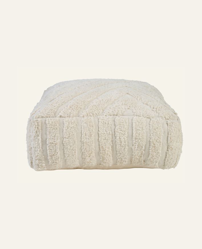 Puff offwhite - 55x55x22 cm offwhite - 1