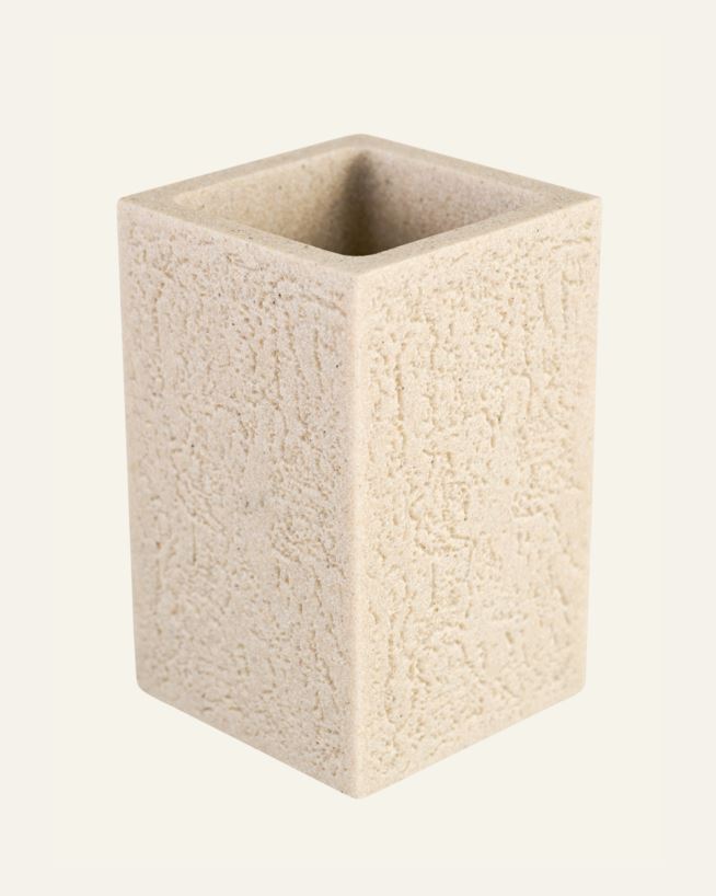 Tandborsthållare sand - 6,8x6,8x11 cm sand - 1