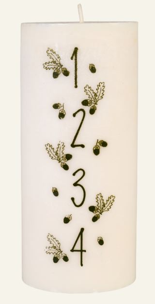 Advent adventsljus offwhite