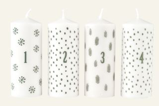Advent 4pk adventsljus offwhite
