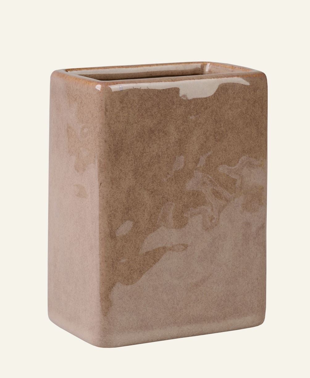 Tandborsthållare brun - 7,2x7,2x11 cm brun - 1
