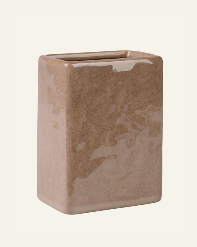 Tandborsthållare brun - 7,2x7,2x11 cm brun - 1