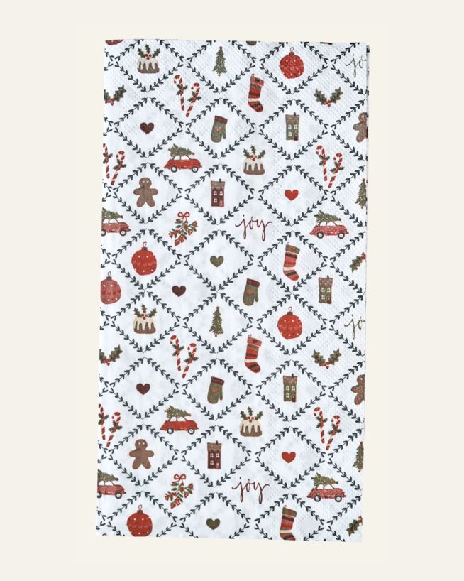 Pappersservetter multi/röd - 33x42 cm multi/röd - 1