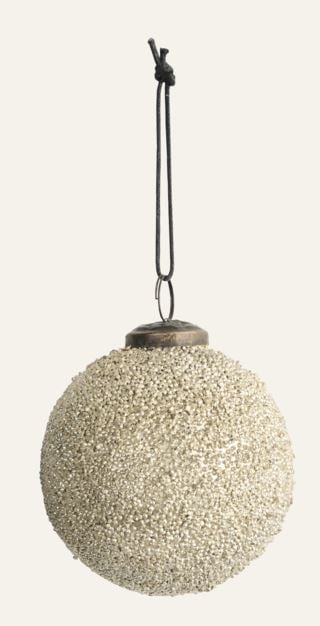Crinkle julgranskula champagne
