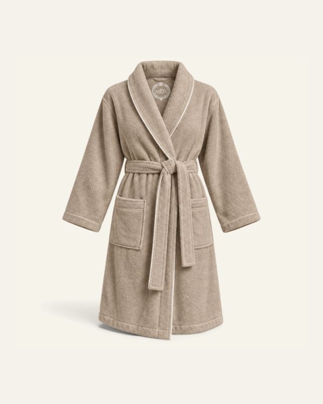 Morgonrock beige - S/M beige - 1