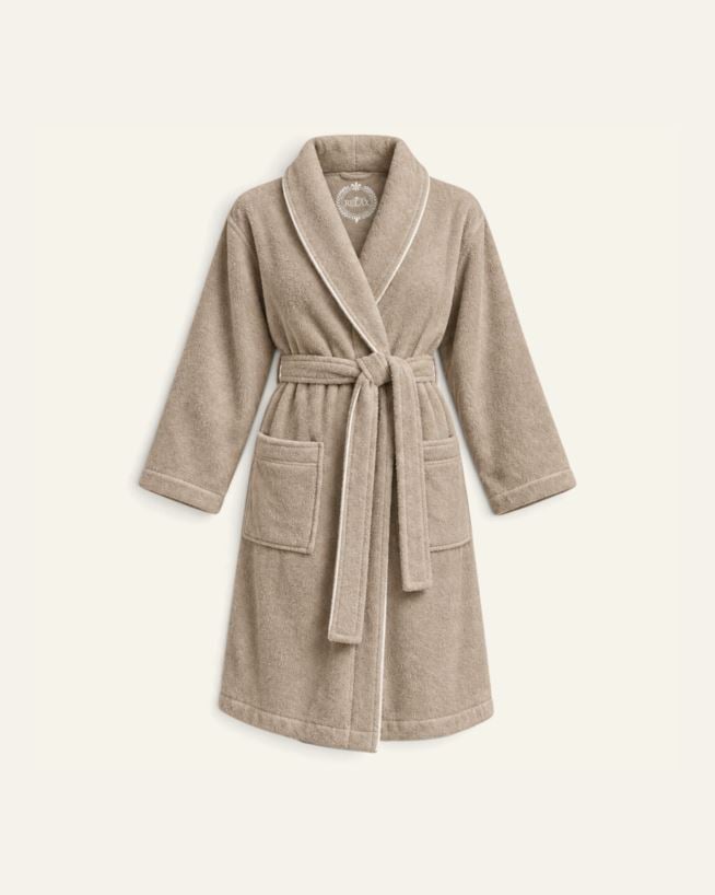 Morgonrock beige - S/M beige - 1