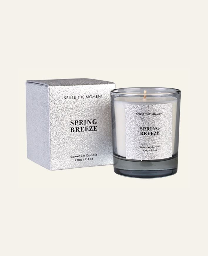 Doftljus silver - 210 g silver - 1