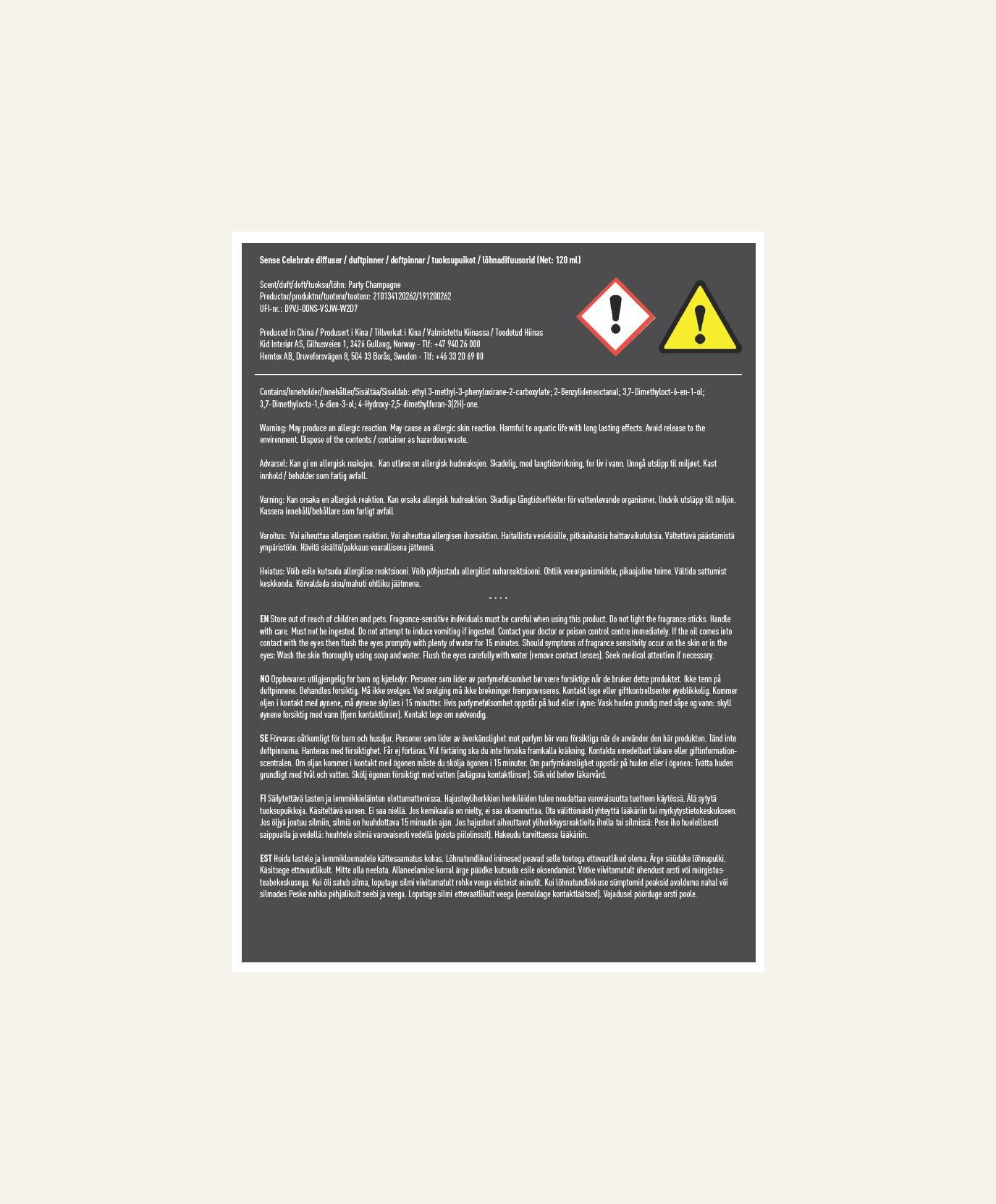 Doftpinnar champagne - 3