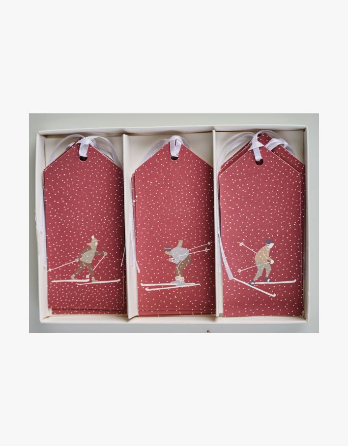 Presentetikett 12st röd - 5x11 cm röd - 1