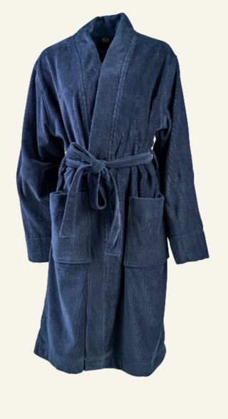 Andreas morgonrock marinblå