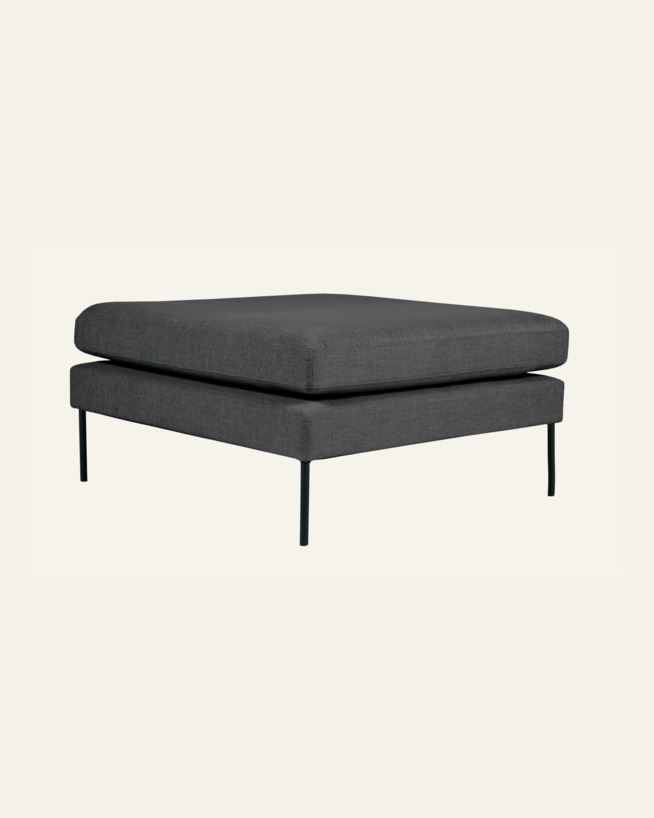 Puff grå - 90x90x47 cm grå - 1