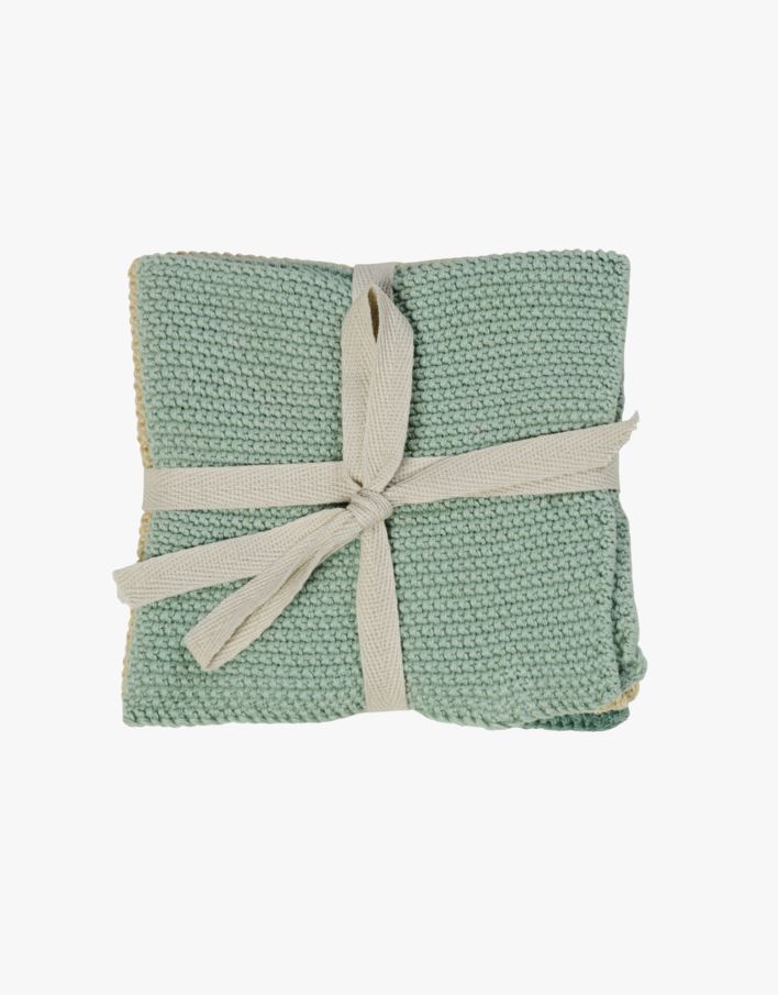 Handduk, 3-pack grön - 26x26 cm grön - 1