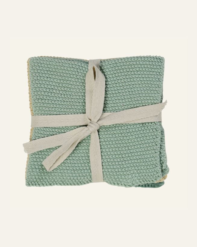Handduk, 3-pack grön - 26x26 cm grön - 1