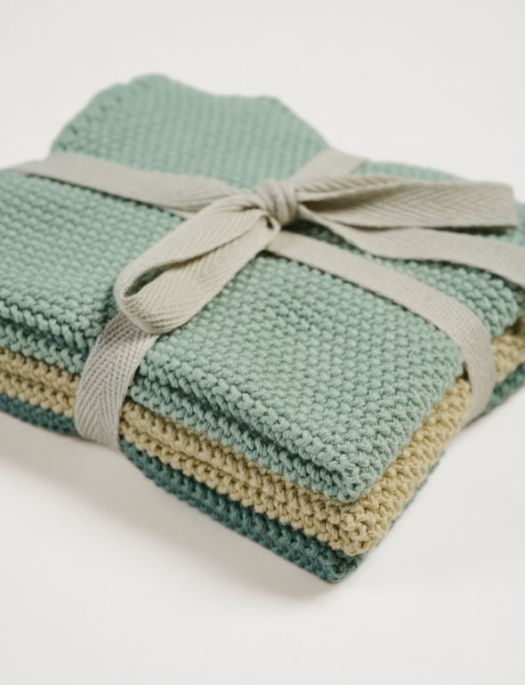 Handduk, 3-pack grön - 4