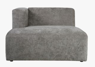 Juno modulsoffa schäslong vänster grå