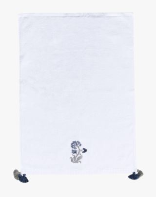 Buddy Embroidery handduk  vit