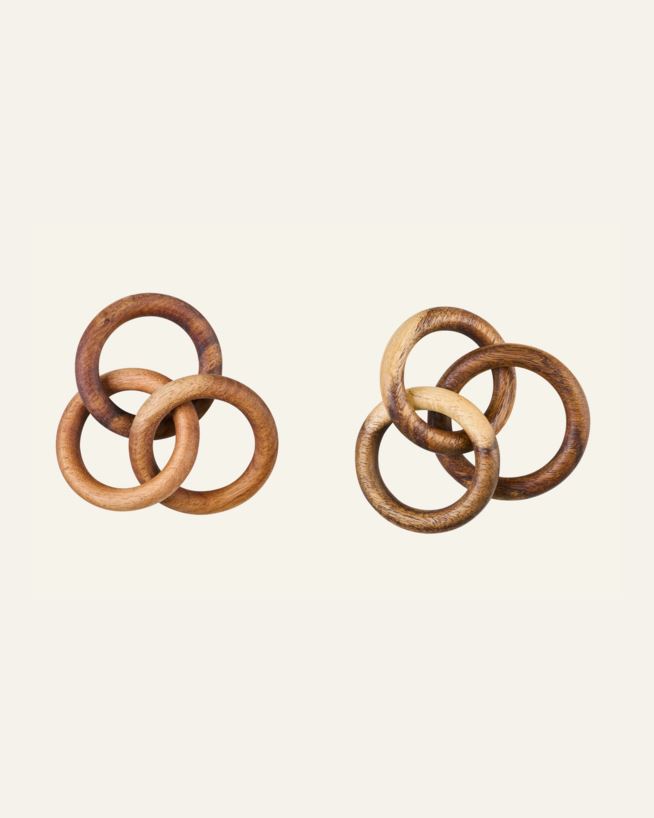 2-pack servettringar natur - 6x12x2,5 cm natur - 1