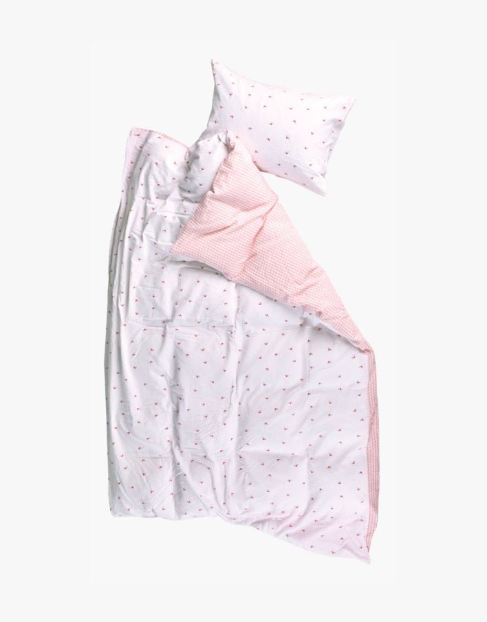 Påslakanset i bäckebölja ljusrosa - 150x210 cm ljusrosa - 1