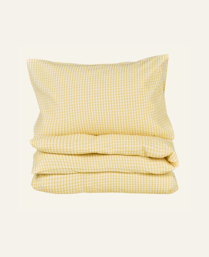 Påslakanset i bäckebölja gul - 150x210 cm/50x60 cm gul - 1