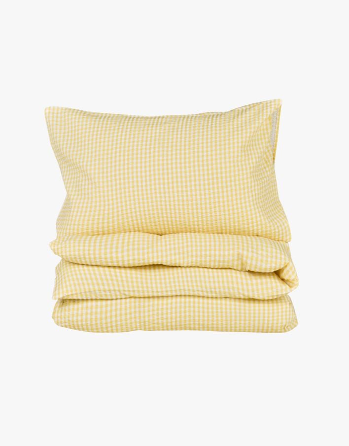 Påslakanset i bäckebölja gul - 150x210 cm gul - 1
