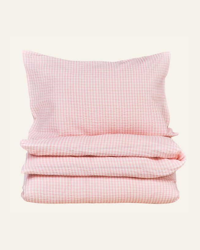 Påslakanset i bäckebölja rosa - 150x210 cm/50x60 cm rosa - 1