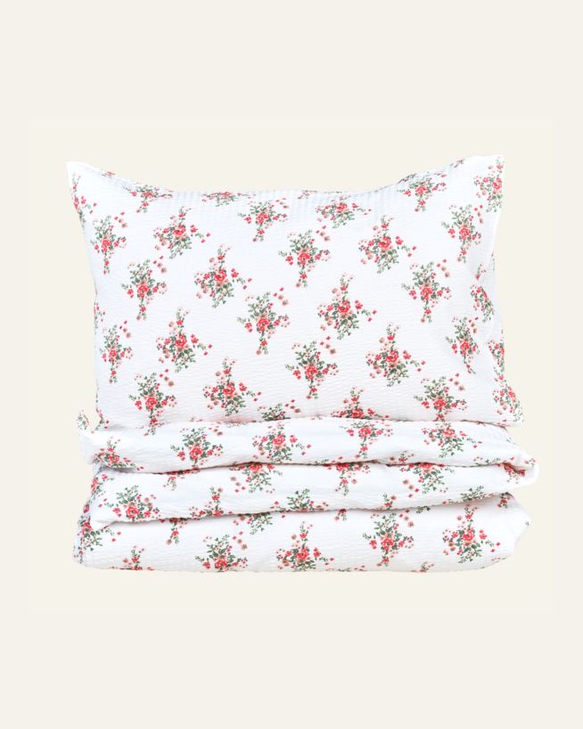 Påslakanset i bäckebölja multi/röd - 150x210+50x60 cm multi/röd - 1