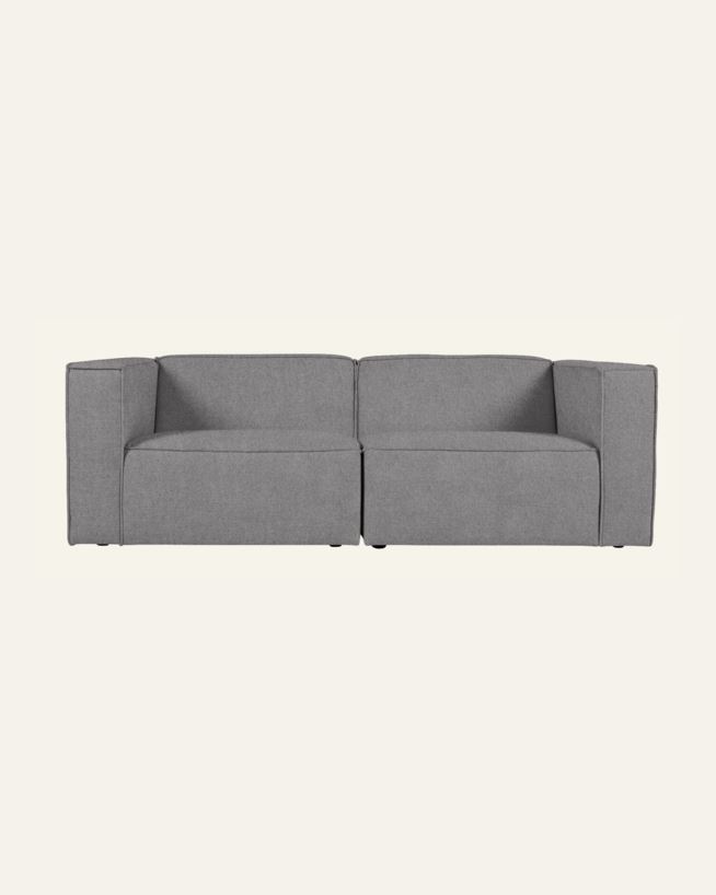 Modulsoffa 2 delar armstöd grå - 220x93x73 cm grå - 1