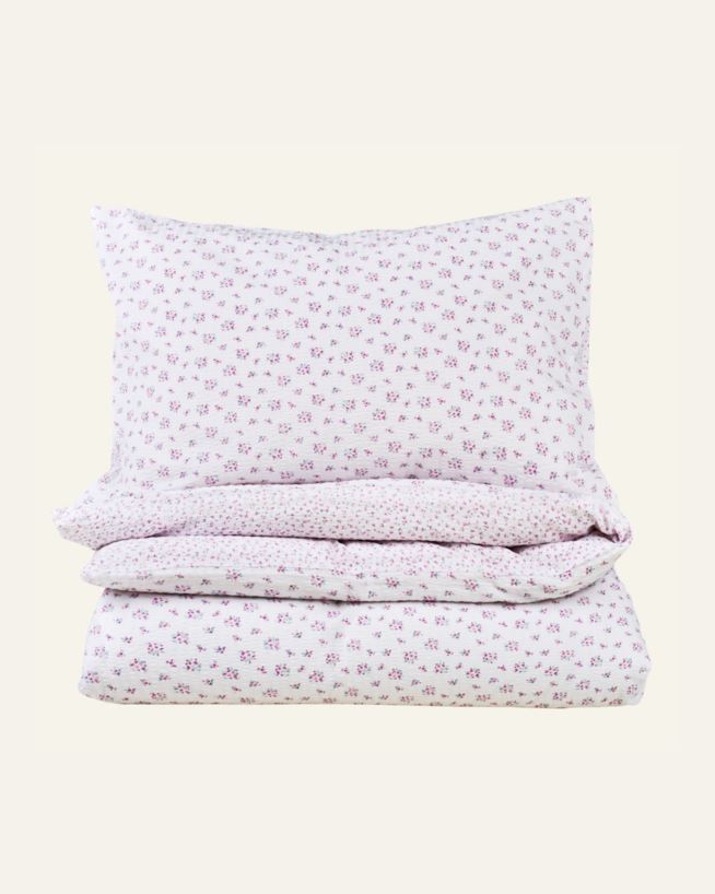 Påslakanset i bäckebölja rosa - 150x210+50x60 cm rosa - 1