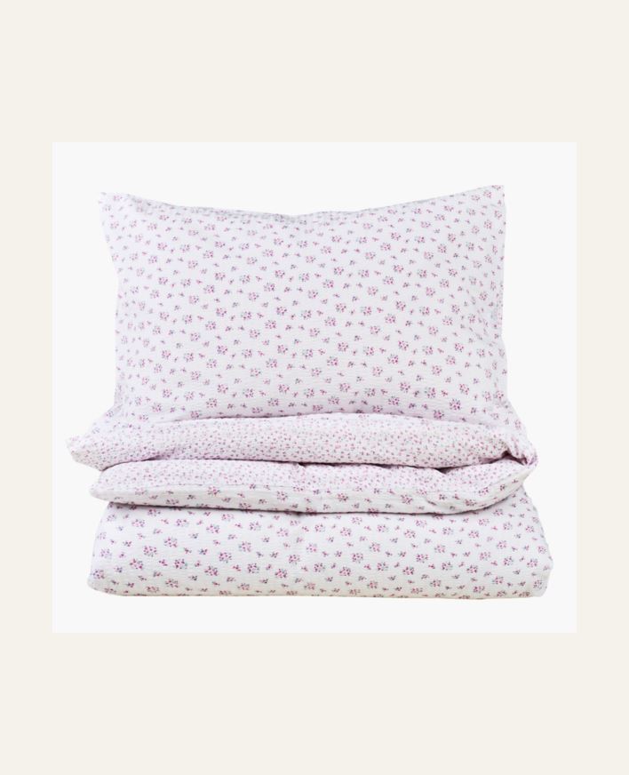 Påslakanset i bäckebölja rosa - 150x210+50x60 cm rosa - 1