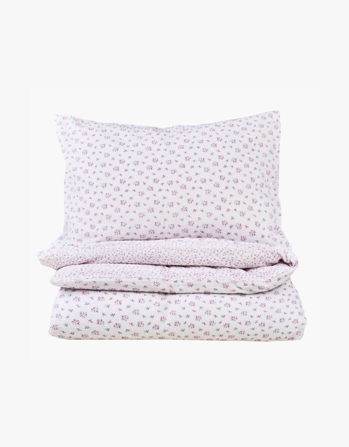 Påslakanset i bäckebölja rosa - 150x210+50x60 cm rosa - 1