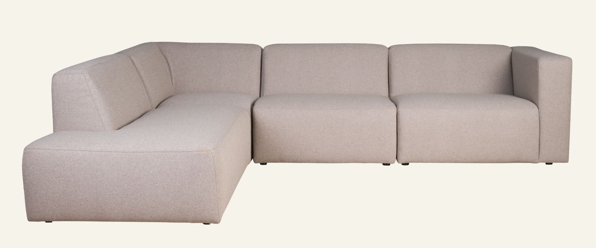 Modulsoffa 4 delar öppen ände vänster beige - 293x227x73 cm beige - 1