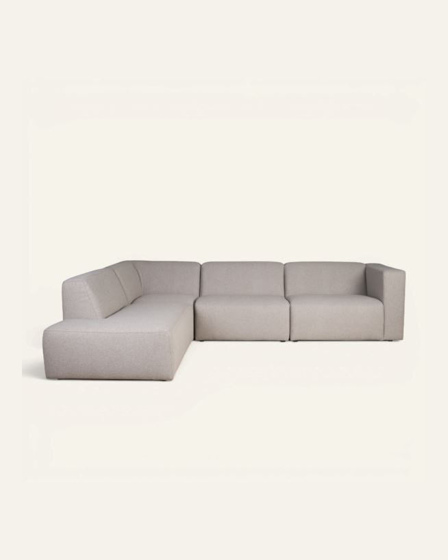 Modulsoffa 4 delar öppen ände vänster beige - 293x227x73 cm beige - 1