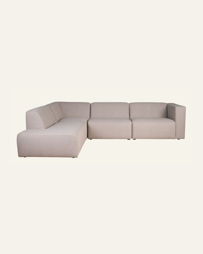 Modulsoffa 4 delar öppen ände vänster beige - 293x227x73 cm beige - 1