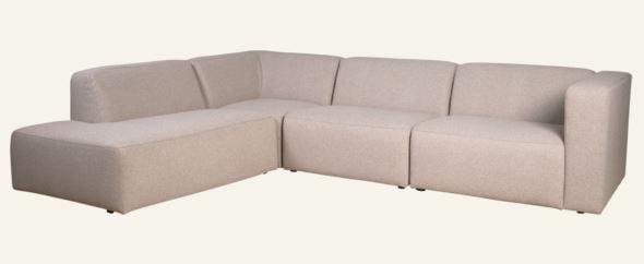 Modulsoffa 4 delar öppen ände vänster beige - 2
