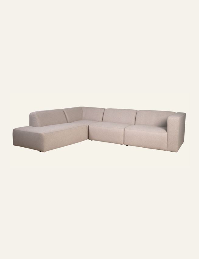 Modulsoffa 4 delar öppen ände vänster beige - 2