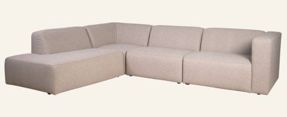 Modulsoffa 4 delar öppen ände vänster beige - 2