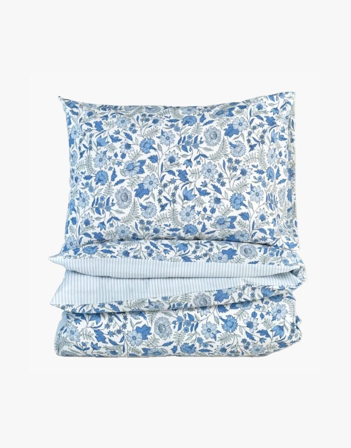 Påslakanset i bomull blå - 150x210+50x60 cm blå - 1